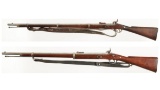Two Tower Enfield Pattern Percussion Rifle-Muskets with Bayonets