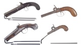 Four Muzzle Loading Pistols