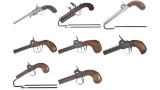 Eight Antique European Pistols