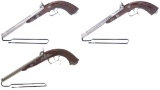 Three Contemporary Percussion Pistols