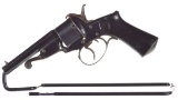 French Javelle Pinfire Double Action Revolver