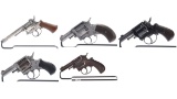 Five European Double Action Revolvers