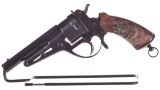 Belgian Galand Model 1868 Double Action Revolver with Case