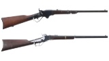 Two U.S. Civil War Era Lever Action Saddle Ring Carbines