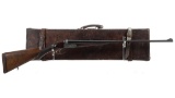 Engraved Belgian Double Rifle with Case