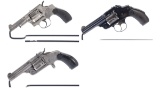 Three Smith & Wesson Revolvers
