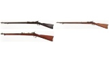 Three U.S. Springfield Trapdoor Single Shot Rifles