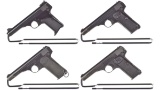 Four Belgian Semi-Automatic Pistols