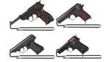 Four European Semi-Automatic Pistols