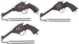 Three British Military Double Action Revolvers