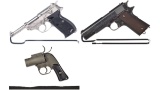 Two European Military Semi Automatic Pistols and One Flair Gun