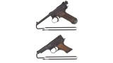 Two World War II Japanese Semi-Automatic Pistols