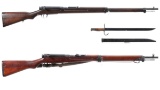 Two Japanese Military Arisaka Bolt Action Rifles