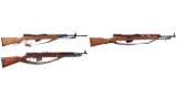 Three European Military Semi-Automatic Long Arms with Bayonets