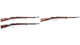 Three Model 96 Swedish Mauser Bolt Action Rifles