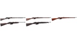 Five Italian Military Bolt Action Rifles