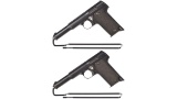 Two Astra Model 400/1921 Semi-Automatic Pistols