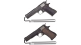 Two Foreign Military Pattern Semi-Automatic Pistols