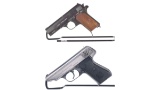 Two World War II German Military Semi-Automatic Pistols