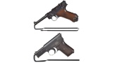 Two World War I Era German Semi-Automatic Pistols