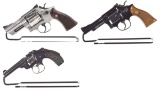 Three Smith & Wesson Double Action Revolvers