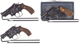 Three Smith & Wesson Double Action Revolvers