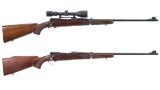 Two Pre-64 Winchester Model 70 Bolt Action Rifles