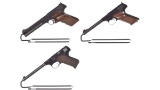 Three Colt Woodsman Series Semi-Automatic Pistols