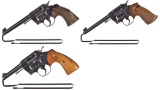 Three Colt Double Action Revolvers