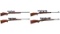 Four Remington Bolt Action Sporting Rifle