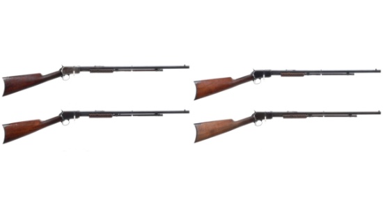Four Winchester Model 1890 Slide Action Rifles