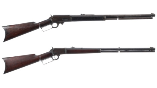 Two Antique Marlin Lever Action Rifles