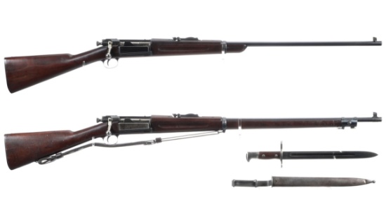 Two U.S. Model 1898 Krag-Jorgensen Bolt Action Rifles