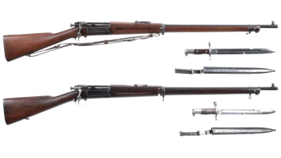 Two U.S. Springfield Krag-Jorgensen Bolt Action Rifles