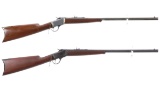 Two Antique Winchester Model 1885 Single Shot Rifles