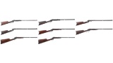 Eight Stevens Single Shot Rifles