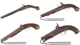 Four Antique European Pistols