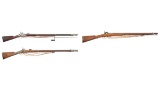 Three European Percussion Long Guns