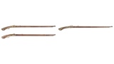 Three Japanese Tanegashima Matchlock Arquebuses