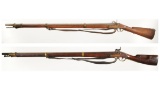 Two European Military Percussion Muskets