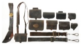 Nine U.S. Ammunition Pouches and Slings