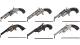 Six American Spur Trigger Revolvers