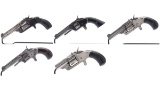 Five Smith & Wesson Spur Trigger Single Action Revolvers