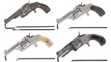 Four Smith & Wesson Spur Trigger Revolvers