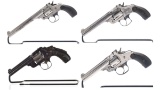 Four Smith & Wesson Revolvers
