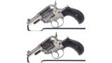 Two Colt Sheriff's Model 1877 Double Action Revolvers