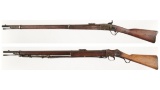 Two Antique Breech Loading Single Shot Rifles
