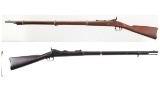 Two U.S. Springfield Trapdoor Single Shot Rifles