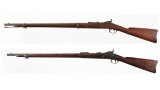 Two U.S. Springfield Trapdoor Single Shot Rifles