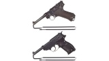 Two World War II German Military Semi-Automatic Pistols